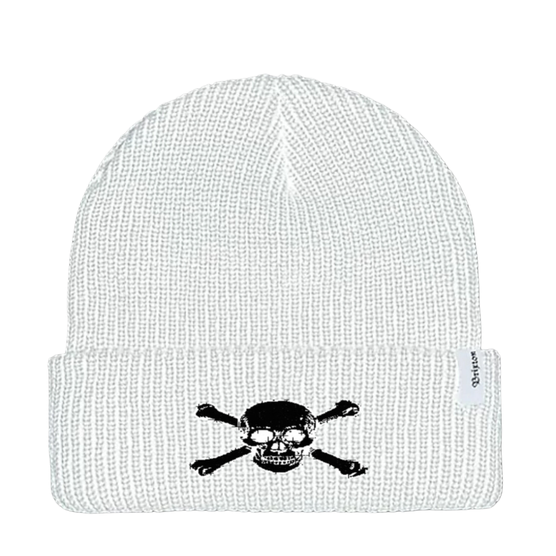 Skull Beanie (White & Black)