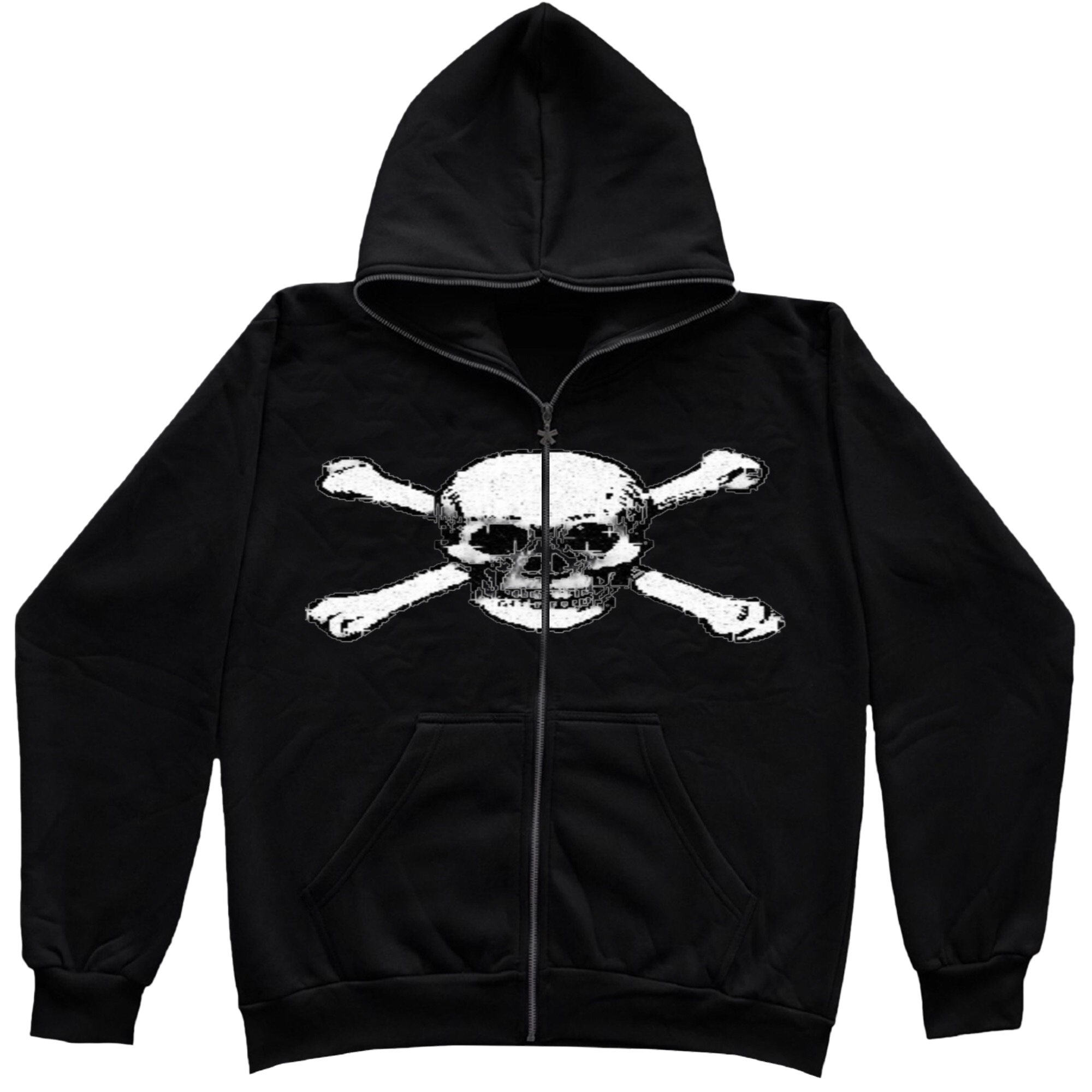 skull zip up
