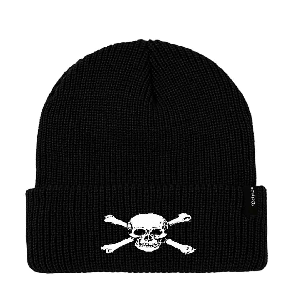 skull beanie (black & white)