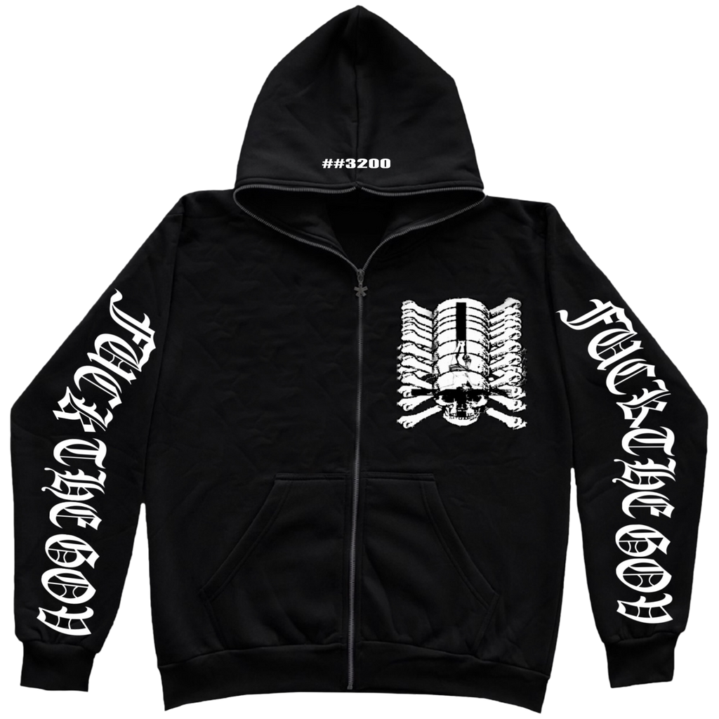 3200 skull zip up